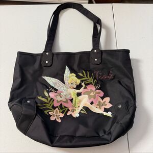 Tinkerbell Tink Black Shoulder Bag Purse Disney Peter Pan - Vintage READ